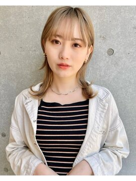 エジョン 幡ヶ谷店(Aejon) ミニウルフ/くすみブルー/イヤリングカラー/韓国ヘア[幡ヶ谷]