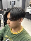 センターパート/縮毛矯正/マッシュ