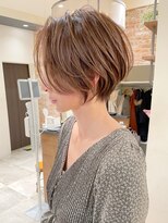 ショートボブ髪型30代40代50代前髪あり前髪なし面長丸顔【荒牧】