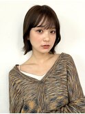 レイヤーボブ 大人ショート 外ハネボブ ニュアンスカラー