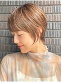 30代40代大人女性/前髪ありショートボブ/ショートヘア/髪質改善