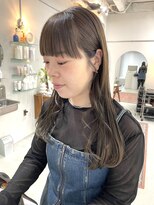 ヘアー アイス カンナ(HAIR ICI Canna)&nbsp;＊艶髪＊オリーブベージュカラーの透け感と艶のあるロングヘア