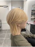 マッシュウルフ/ウルフカット/ハイトーン　　平岡
