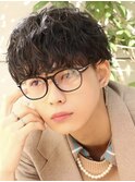 波巻きパーマメンズツイストスパイラルパーマツーブロック