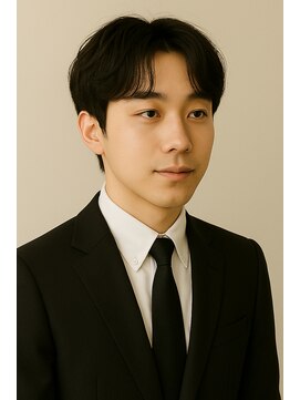 にもう ブルーブラック 韓国マッシュ フェザーパーマ　ST74