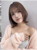 ミディアムレイヤー/顔周りレイヤー/レイヤーカット/美髪