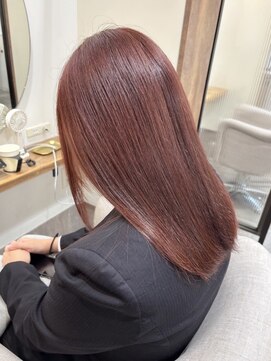 シアエミュー 新越谷店(SHEER emu) ブリーチ無しピンクブラウン