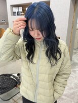 アロ 大阪梅田(alo)&nbsp;【momoa】ブルーカラー《ブリーチ/ブルー/レイヤー》