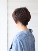 小顔ひし形ショートヘア