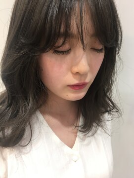 エムサロン 前橋川原(emusalon) シースルーバング×グレージュ