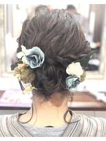 ヘアールームキュー(HAIR ROOM quu+)&nbsp;ボブでもアップスタイルできます♪