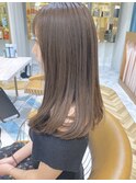 小顔ナチュラルワンカール×フォギーベージュ