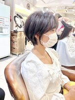 ネオリーブアイム 横浜西口店(Neolive aim)&nbsp;短すぎないスッキリショートボブ　もみれ毛束感襟足改善