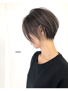 ルートエイチ 市川(Root H) グレージュカラーボブウルフ黒髪ココアベージュ【市川】