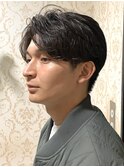 韓国式毛流れパーマカルマパーマ流れる縮毛矯正メンズ縮毛矯正