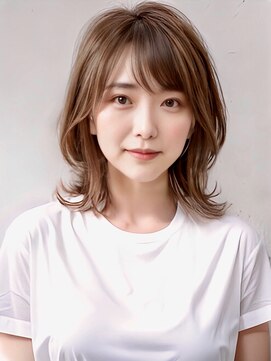 ピリオド(period.) くびれレイヤー/外ハネボブ/シルキーベージュ