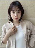 ボブ/ロブ/切りっぱなし/前髪/顔周りカット/銀座一丁目