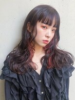 ローランド(Rowland)&nbsp;ワイドバング / レイヤーカット /インナーカラー / 深みレッド