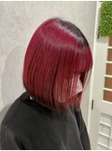 ワインレッド+インナー根本毛先エンドカラーブラック~糸ito~