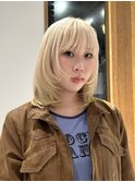 【抜きっぱなしブロンド】ブリーチデザインカラー