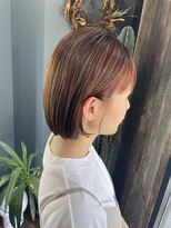 ユニコヘア(unico hair)&nbsp;耳掛け×オレンジボブ