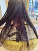 ロングヘア/インナーカラー/パープルカラー