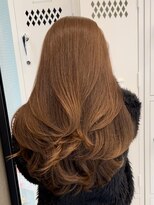 プラチナ(PLATINA)&nbsp;ハイレイヤーレイヤーカットブリーチ無しカラー顔周り韓国