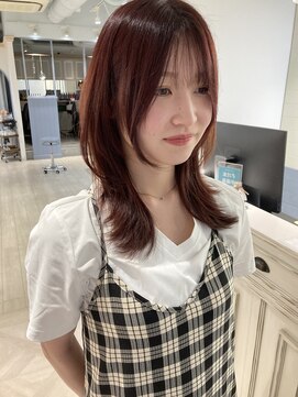 シェノン 赤羽店(CHAINON) 暗め高発色レッドブラウンウルフセミディレイヤー赤羽美容室