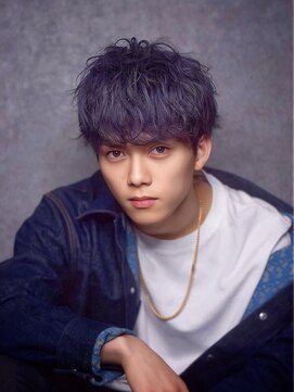 【メンズカット/KEISUKE∞】ラベンダーウェーブMIXマッシュ