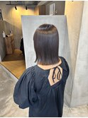 髪質改善メテオストレート+メテオカラー ミディアムスタイル