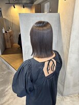 ソウス リーベ(SOURCE liebe) 髪質改善メテオストレート+メテオカラー ミディアムスタイル