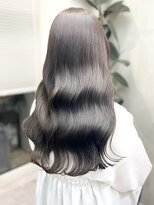 アース 相模大野店(EARTH)&nbsp;ブリーチなしカラー◎ロングアッシュベージュ暗め×春カラー