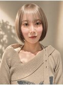 直樹/ミルクティーブロンド/髪質改善/ハイトーンボブ/艶髪ボブ