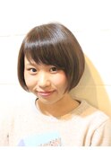 フォルムが可愛い！流しバングボブ♪