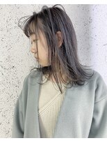 ノア ヘアデザイン 町田店(noa Hair Design)&nbsp;外ハネミディ×グレージュカラー