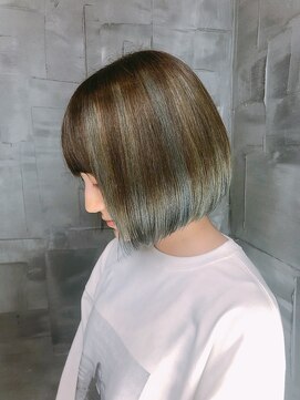 ヘアサロンエム 渋谷店(HAIR SALON M) 外ハネボブ/アッシュブラウン/ネオウルフ/デザインカラー