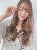 抜け感ロング+キャメルベージュ/大人かわいい
