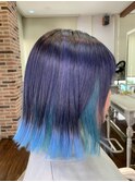 おしゃかわグラデーション毛先カラー×ライトブルー