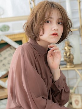 カバーヘア ブリス 大宮西口(COVER HAIR bliss) センターパートかきあげ前髪韓国風大人ボブa大宮20代30代40代