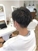 MEN'S HAIR &nbsp;センターパート　ツイストスパイラル　コンマヘア