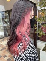アース 前橋店(HAIR&MAKE EARTH) ピンクカラーインナーカラー韓国