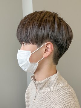 エルマーク(L-MARK) 黒髪マッシュナチュラルマッシュメンズヘア韓国ツーブロック