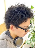 スパイキーショート/メンズカット/メンズパーマ/眉毛