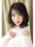 アッシュブラックくびれヘアボブパーマY戸田公園20代30代40代
