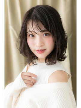 カバーヘア ブリス 戸田公園西口店(COVER HAIR bliss) アッシュブラックくびれヘアボブパーマY戸田公園20代30代40代