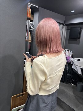 ボアップ 京橋店(boappu) #ハイトーンカラー#ペールピンク#ブリーチカラー#ボブ