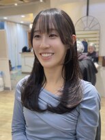 キートスバイガーランド (Kiitos by Garland)&nbsp;前髪シースルーバング小顔ロング顔まわりレイヤーカット