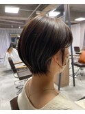 前髪/イメチェン/小顔カット/ネビージュ/ワンレン/黒髪/ボブルフ