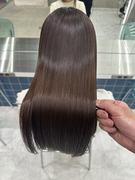 ロンドルーチェ 心斎橋(Lond luce) ダークアッシュ/ミディアムレイヤーカット［髪質改善/縮毛矯正］