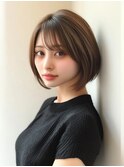 イメチェンショートボブ/美髪チェリーブラウン/髪質改善